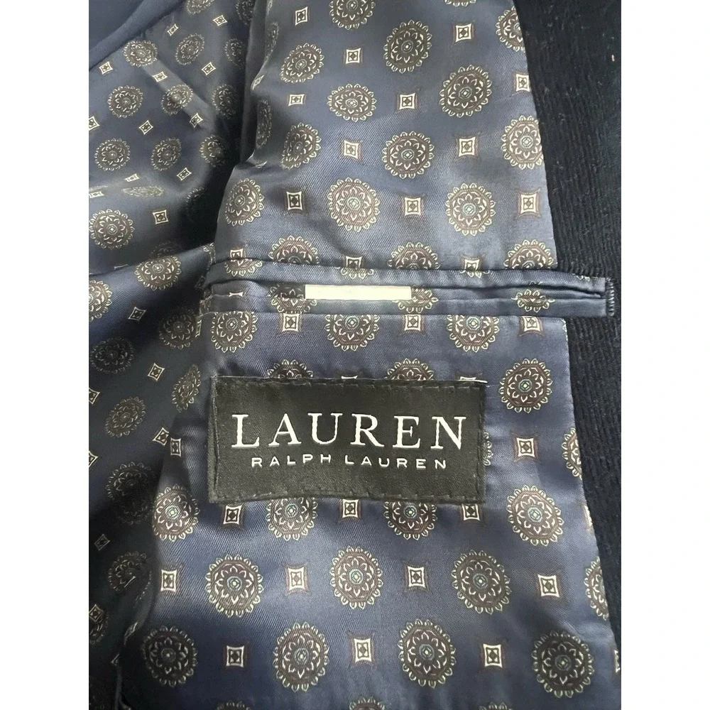 Ralph Lauren Black Label Suede Elbow Patch Navy Corduroy Blazer Sport Jacket 50L